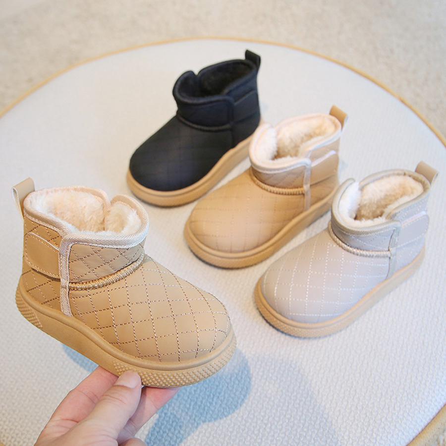 Boys Girls Snow Boots for Kids Toddler Plush Short Boots Children Infant Outdoor Shoes Cutefeet Boots Waterproof Anti Slip Sizes 21 - 32 C1193