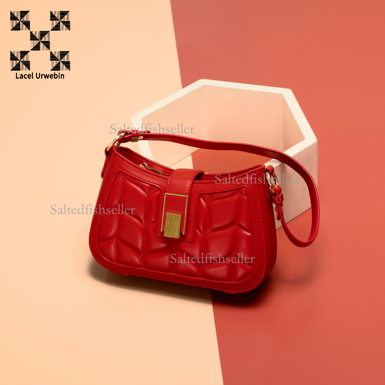 Lacel Urwebin Designer Luxury Crocodile Pattern Underarm Shoulder Bag Fashion New Style Niche High-end Commuting Mini Handbag Versatile Metal Crossbod