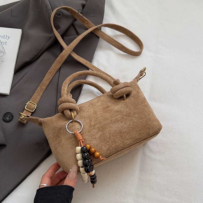LEFTSIDE Women Small Suede Crossbody Bag 2025 Winter New Retro Short Handle Shoulder Bag Luxury Designer Handbags and Purses Z251024
