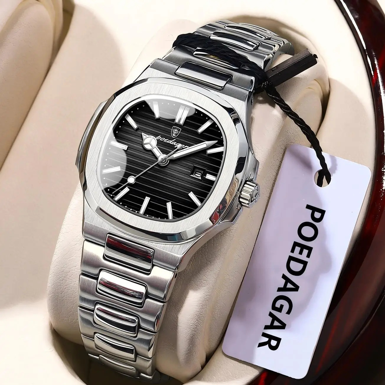POEDAGAR Elegant Womens Quartz Watches Waterproof Luminous Date Ladies Wristwatch Stainless Steel Fashion Watch For Woman Reloj 251021