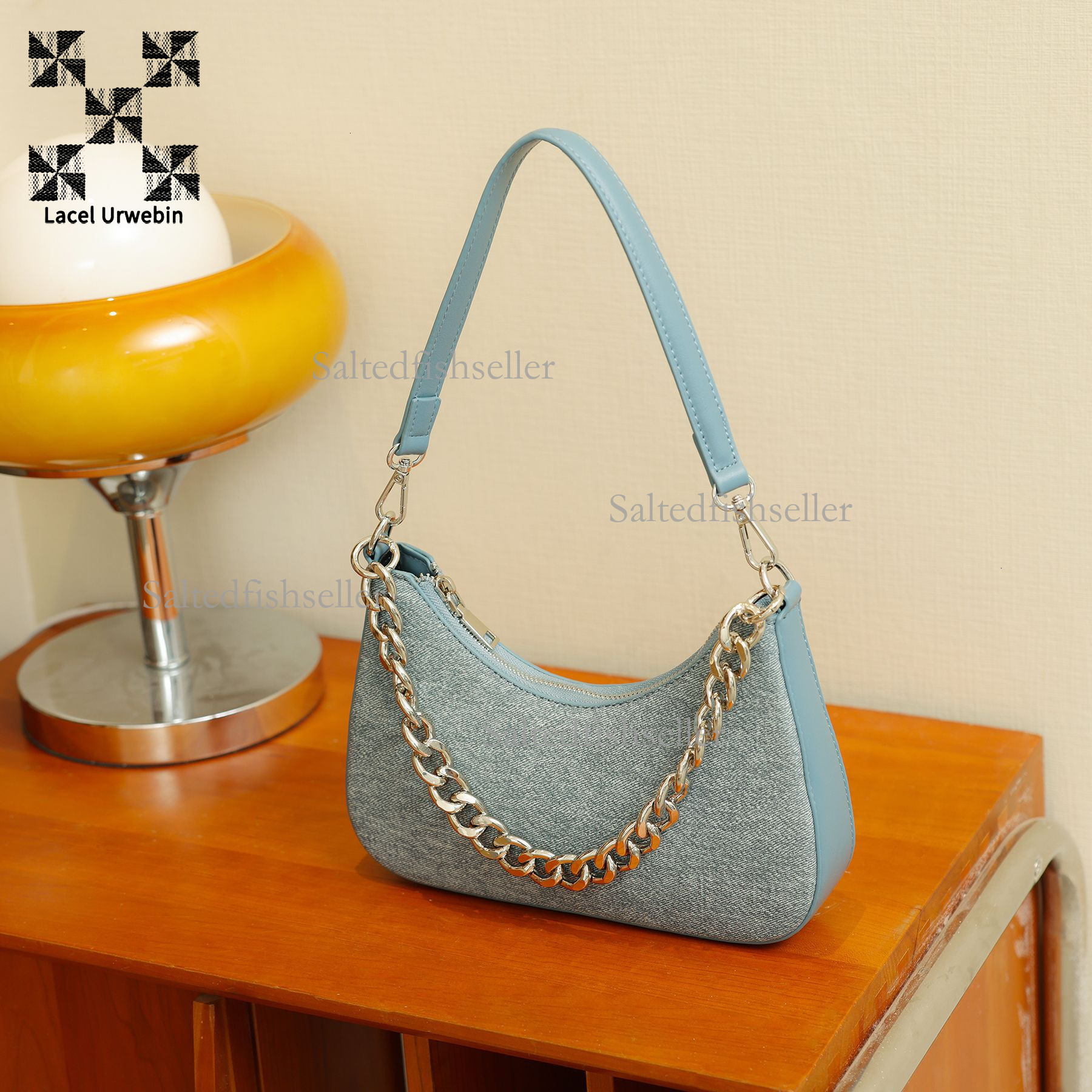 Lacel Urwebin Fashion Women's Bag 2025 New Stylish Underarm Chain Bag Ins Daily Commute Single Shoulder Crossbody Baguette Bag Free shipping