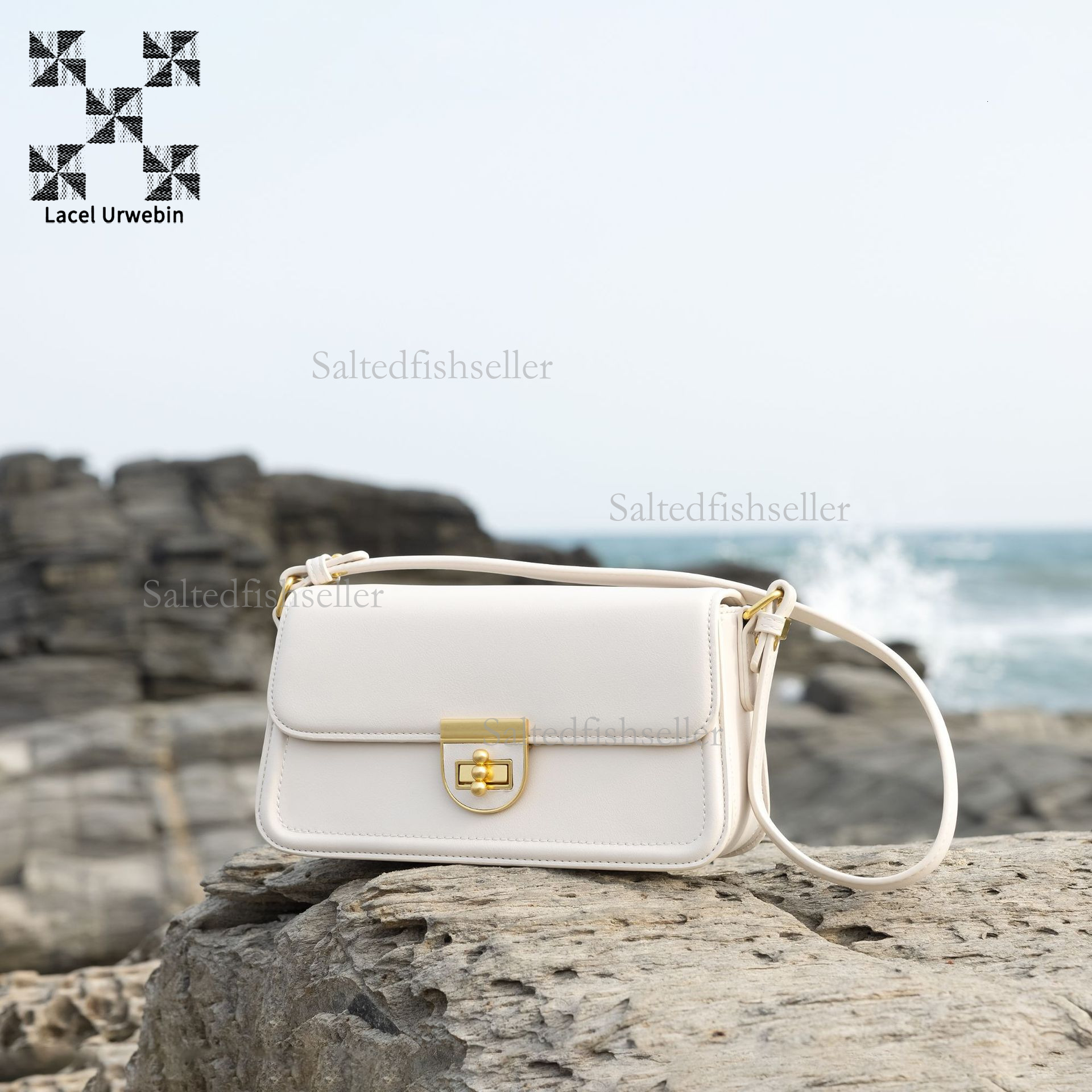 Lacel Urwebin Designer High-end Luxury Women's Shoulder Bag Fashion Summer New Item High-quality Leather Metal Buckle Business Versatile Commutin