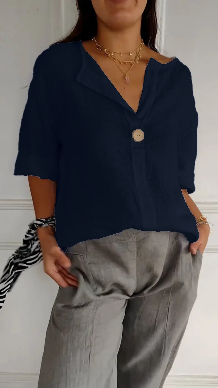 2025 Autumn Winter Womens Shirt Solid Color Fashion Casual Loose Top TShirt for Women