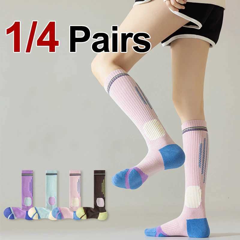 14 Pairs Women Four Season Fitness Pressure Socks Fashionable Compression Running Basketball Jumping Rope Elastic Calf Socks Y251024