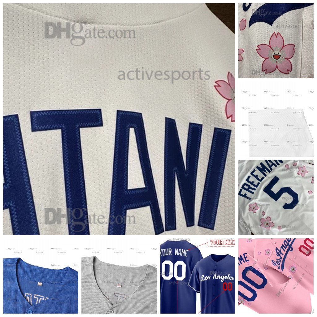 Mens Womens Youth Ohtani Betts Baseball Jerseys Muncy Freeman Yamamoto Snell Stitched