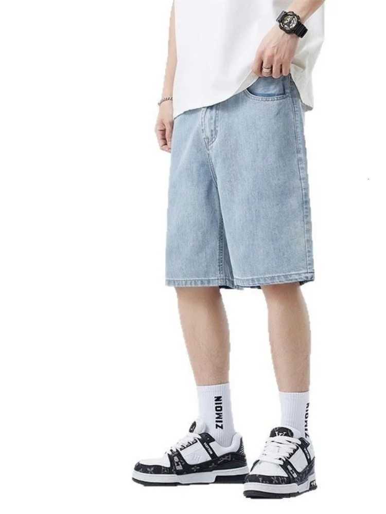 2025 Summer Classic Shorts Jeans Men Denim Pants Straight Stretch Casual Cool Thin Knee Length Blue Fashion Brand Daily TrousersXJ251025