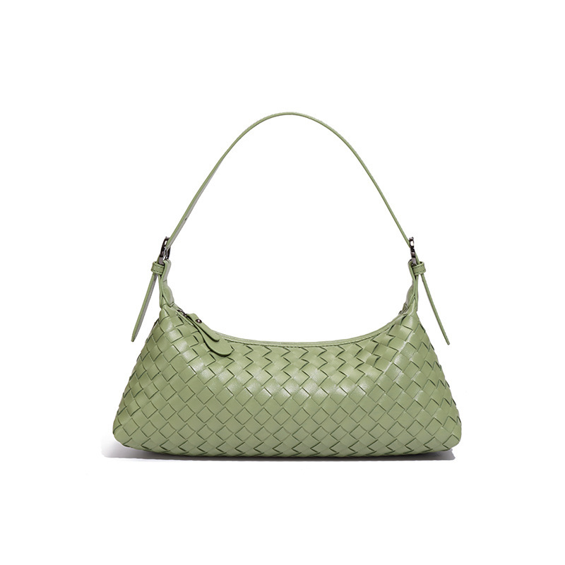 Luxury Brand Designer Bag Casual Woven Baguette Bag For Women 2025 Summer New Handmade Woven Shoulder Underarm Bag Fashion Crescent Bag