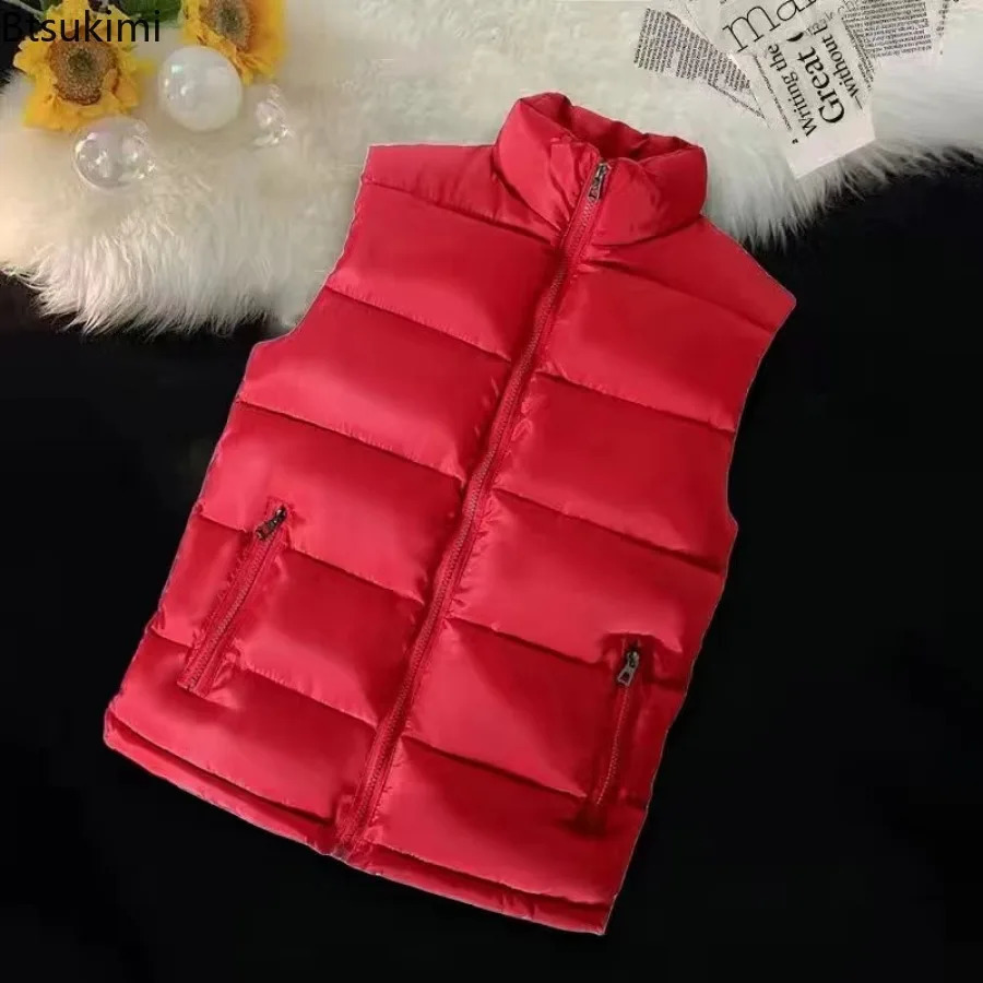Mens Fake Fur Thicken Warm Vest Trend Solid Stand Collar Sleeveless Couple Jacket Autumn Winter Plush Zipper Waistcoat Male 251020