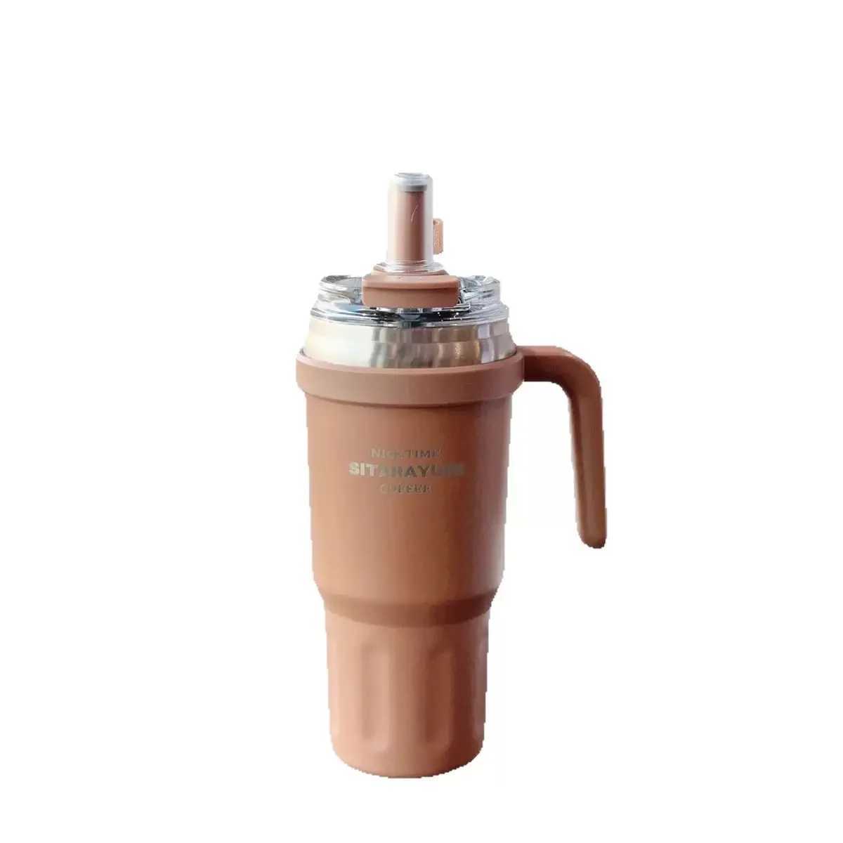Large capacity handle stainless steel insulated cup cold cup car cup coffee cup travel cup J251025