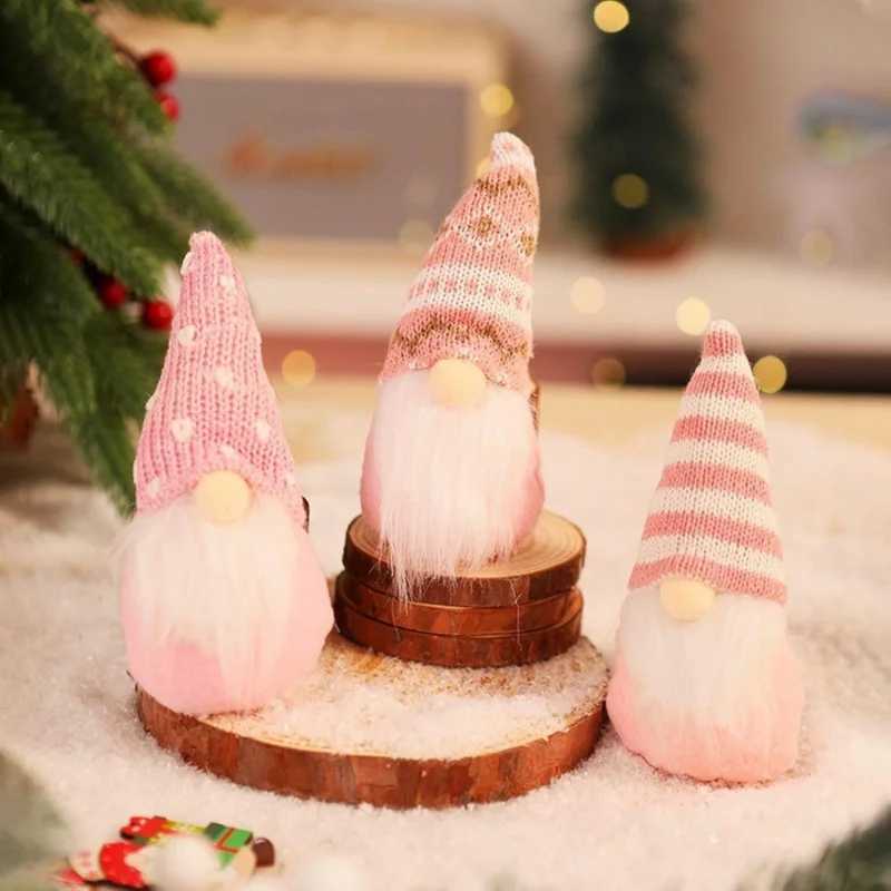 3pcs Christmas Hanging Decorations Swedish Handmade Plush Santa Elves Holiday Tree Ornaments Home Christmas Decor C251024
