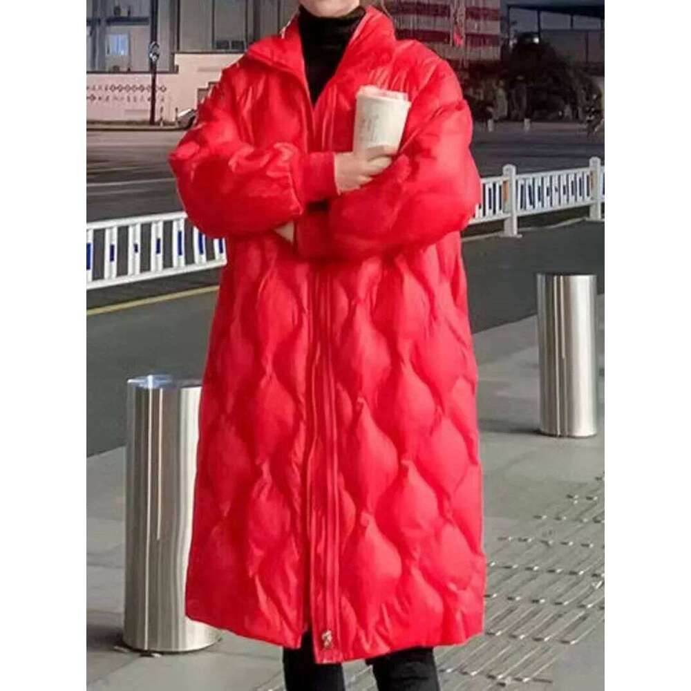 Coat For Women Women's Long Standing Collar 2022 New Korean Bright Face Over Knee Jacket Winter Parka Coats Designer Women