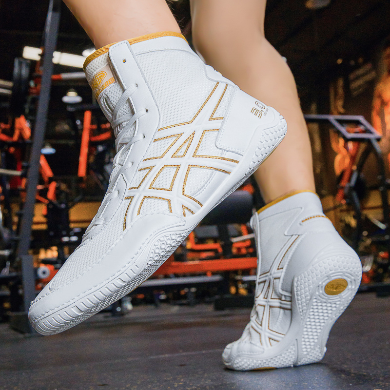 New Comprehensive Training Shoes Multi-Functional Mid-Tube Design Ideal for Boxing Wrestling Fighting Sanda Running & Sports Strength Training