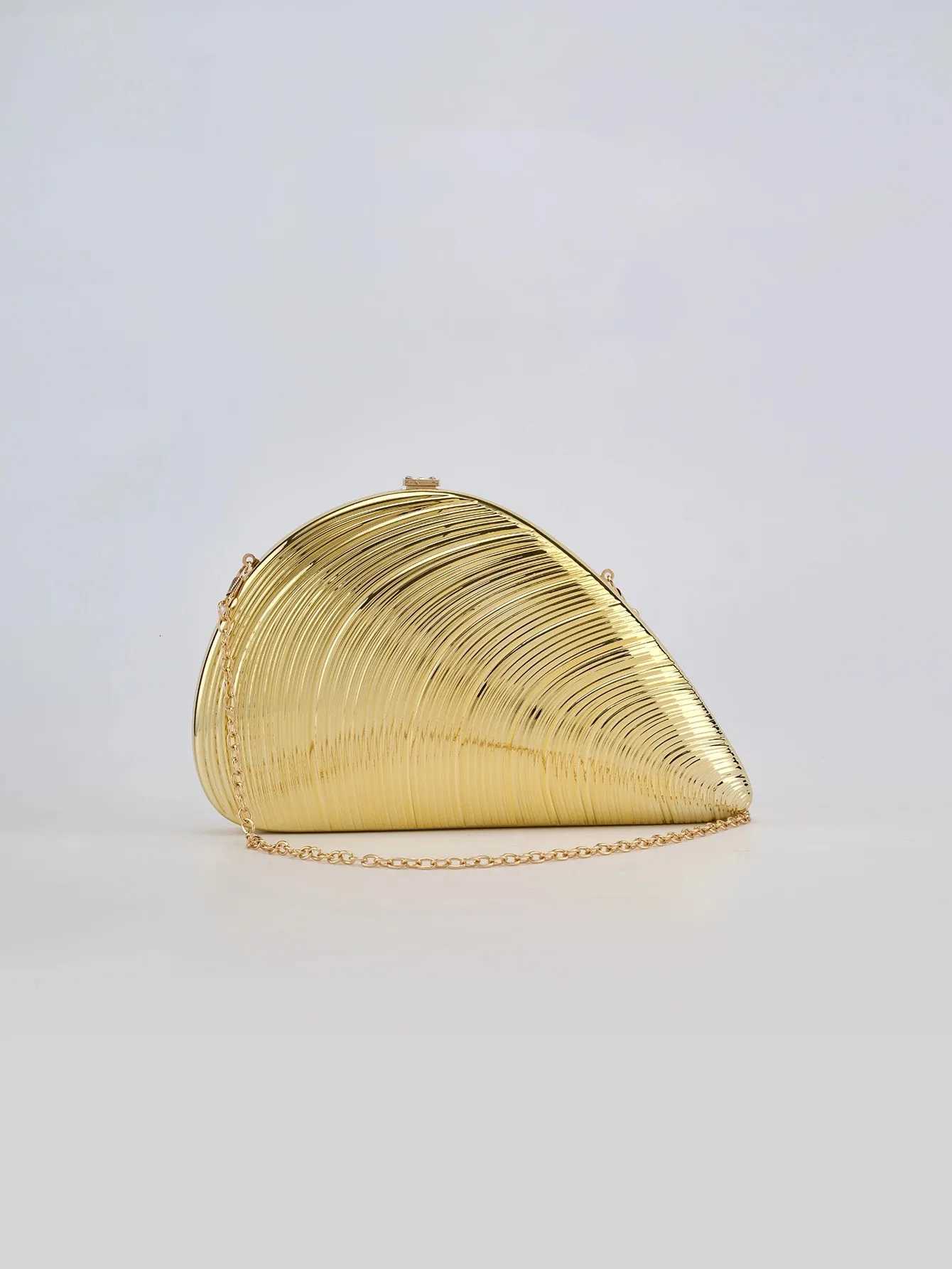 Retro Golden Silver Metal Large Shell Acrylic Bag New Banquet Party Hand AllInclusive Womens Shoulder Crossbody Evening Bags Z251024