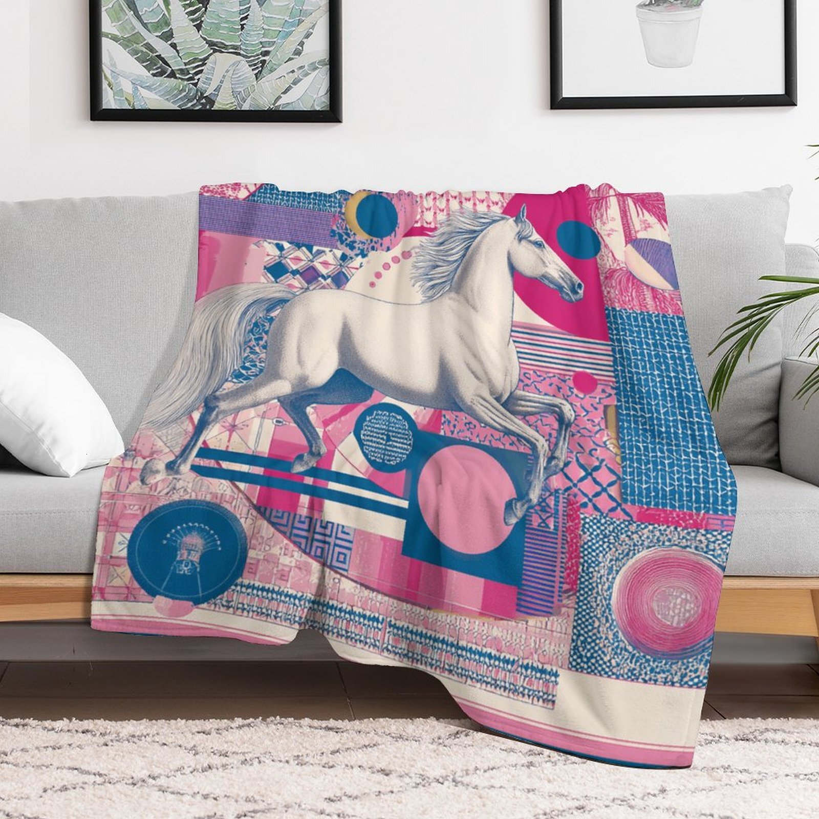 H Designer Horse blanket blanket throw cashmere vibration blanket copert Home Travel Throw Summer Air Conditioner Beach home bedding blankets throws H