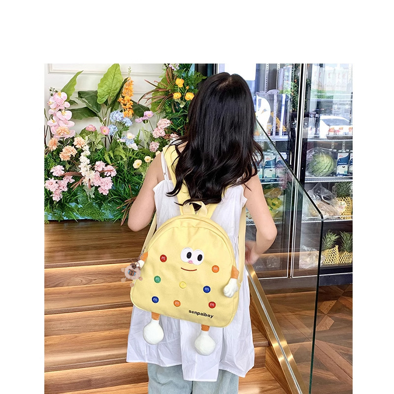 New Cute Biscuit Designer Backpack for Girls, Fashion Primary School, Children's Backpack, Kindergarten, Lightweight Backpack