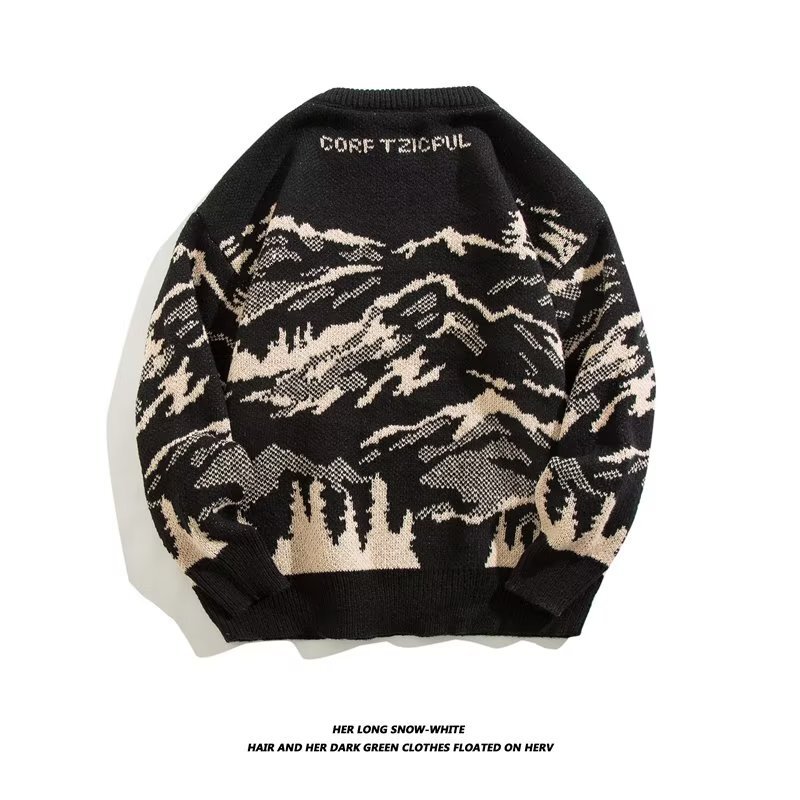Men's Sweater Spring Autumn Creative Knitted Pullover Harajuku Style Loose Cool Designer Sweater Pullover Sweater Jacket