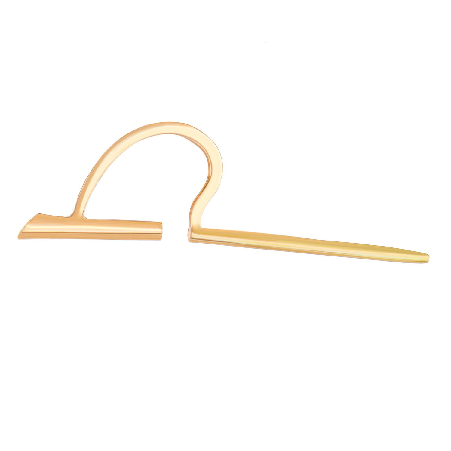 Simple Versatile Piercing Earrings C-shaped One-word Non-pierced Bone Clip Ear Jewelry