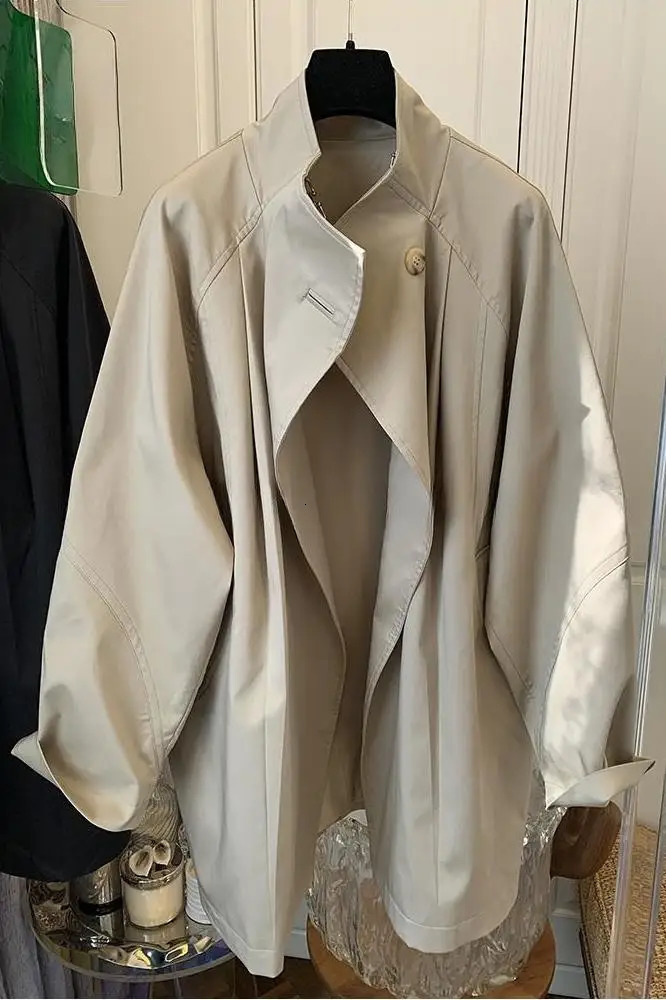 SuperAen Fashion Trench Coat Loose Fashion Medium and Long Top Womens Clothing 2025 Spring Coat 251013
