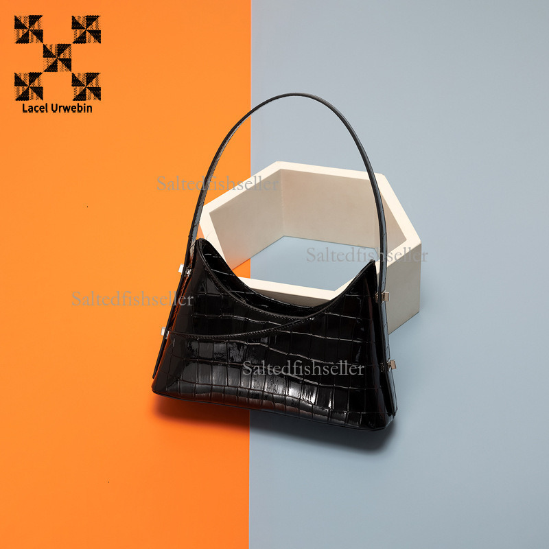 Lacel Urwebin Designer Summer New Luxury Handbag Trendy Fashion Underarm Small Square Bag French Crocodile Pattern Single Shoulder Crossbody Bag