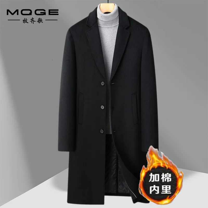 Autumn Winter New Fashion Mens Turndown Collar Long Sleeve Singlebreasted Solid Color Casual Trendy Wool Jackets Male CoatsT251025