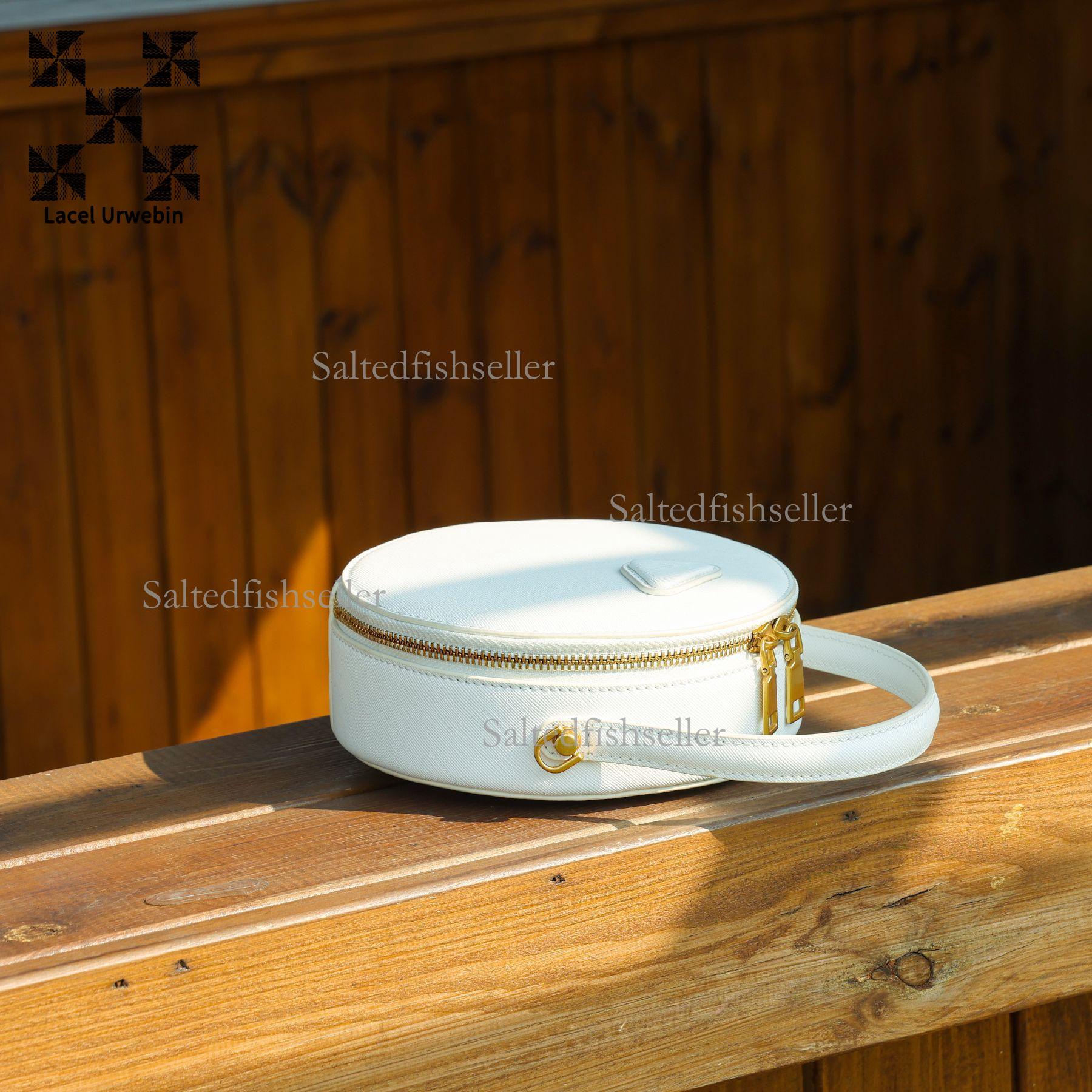 Lacel Urwebin Fashion Designer Women's Round Pass Handbag Luxury Trendy Brand New Simple Daily Versatile Solid Color Shoulder Bag Makeup Bag