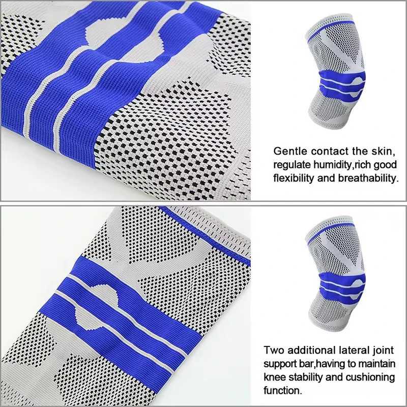 Knee Brace Silicone Sleeve Knee Pads Arthritis Knee Wraps Protector For Joints Support Meniscus Compression Protection Sport Y251024
