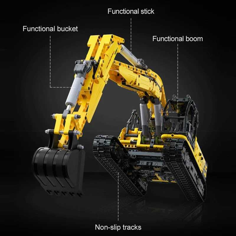 1702Pcs Cada 120 City Remote Control Engineering Car DIY Model Building Blocks RC Excavator Bricks Toys For Kids Gift C251023
