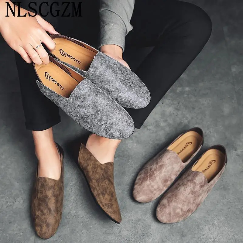 Italian Mens Loafers Shoes Leather Casual Shoes for Man Slip on Shoes Men Sepatu Pria Calzado 251023