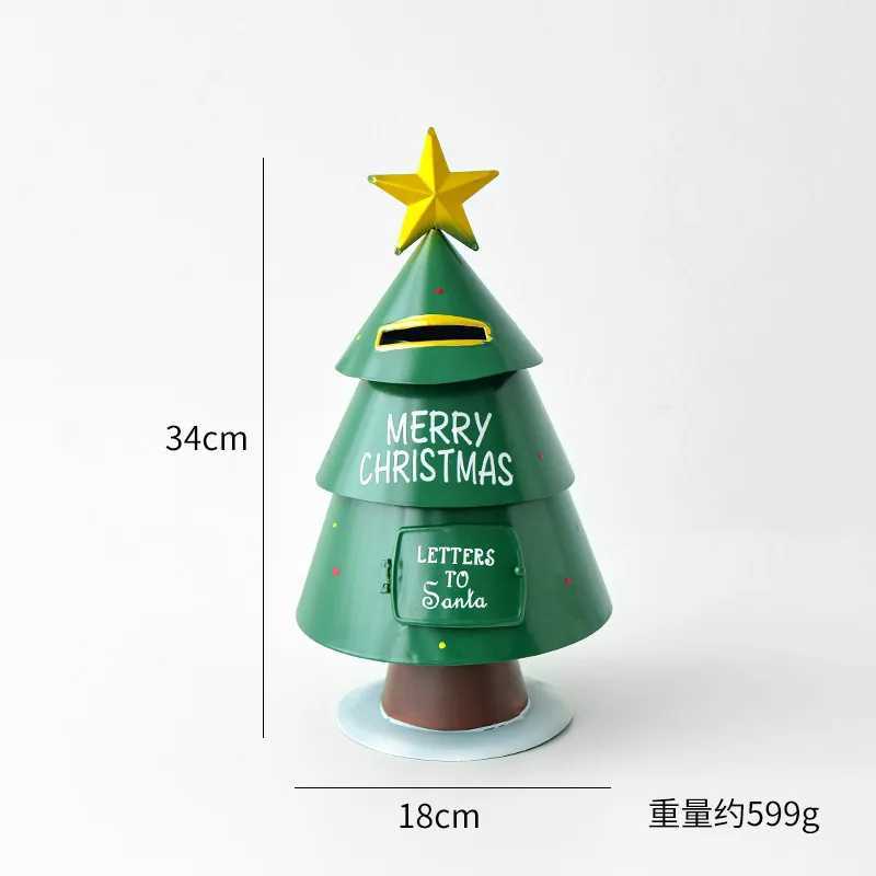 Christmas decorations wrought iron mailbox sleigh car snowman hotel store front desk decoration C251024