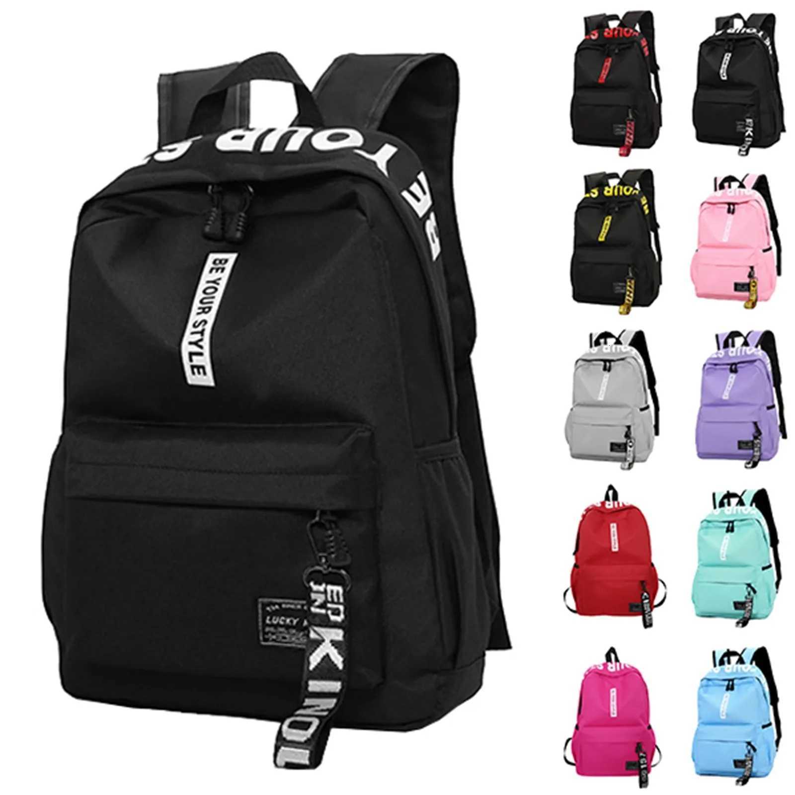 Fashionable Lightweight Student Backpack Customizable Casual Dualshoulder Bag Arc Shoulder Strap Polyester Lining Oxford W251025