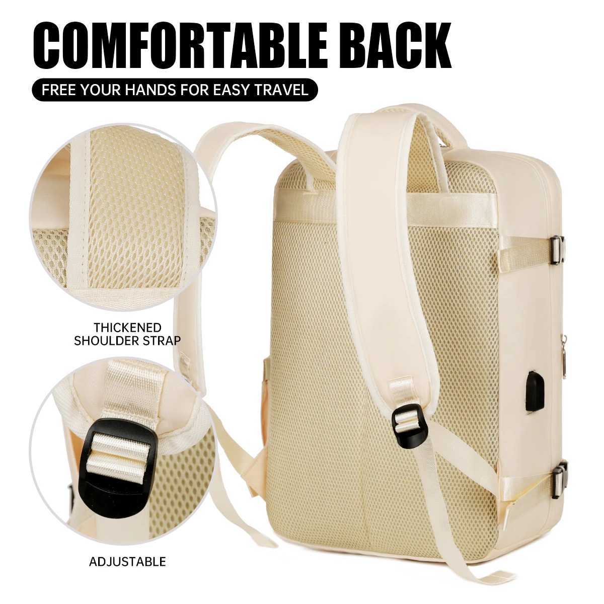 Light Travel Backpack Womens Backpack Travel Mens Outdoor Commuting Large Capacity Junior High School High School Student Bag Computer Bag Business W2