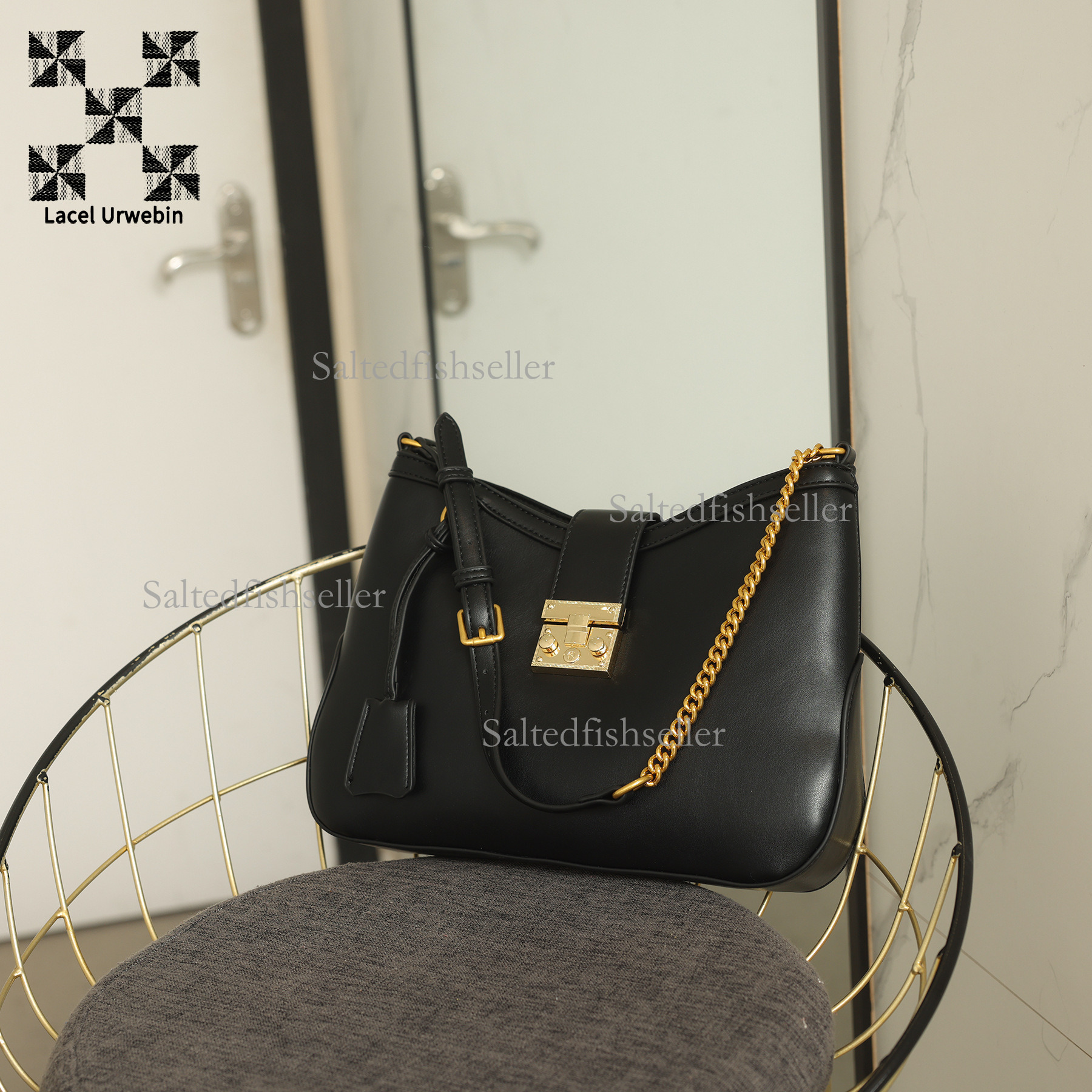 Lacel Urwebin Women's Summer New Handbag Designer Luxury Fashion Metal Buckle Versatile Shoulder Underarm Bag Lightweight Large Capacity Crossbod
