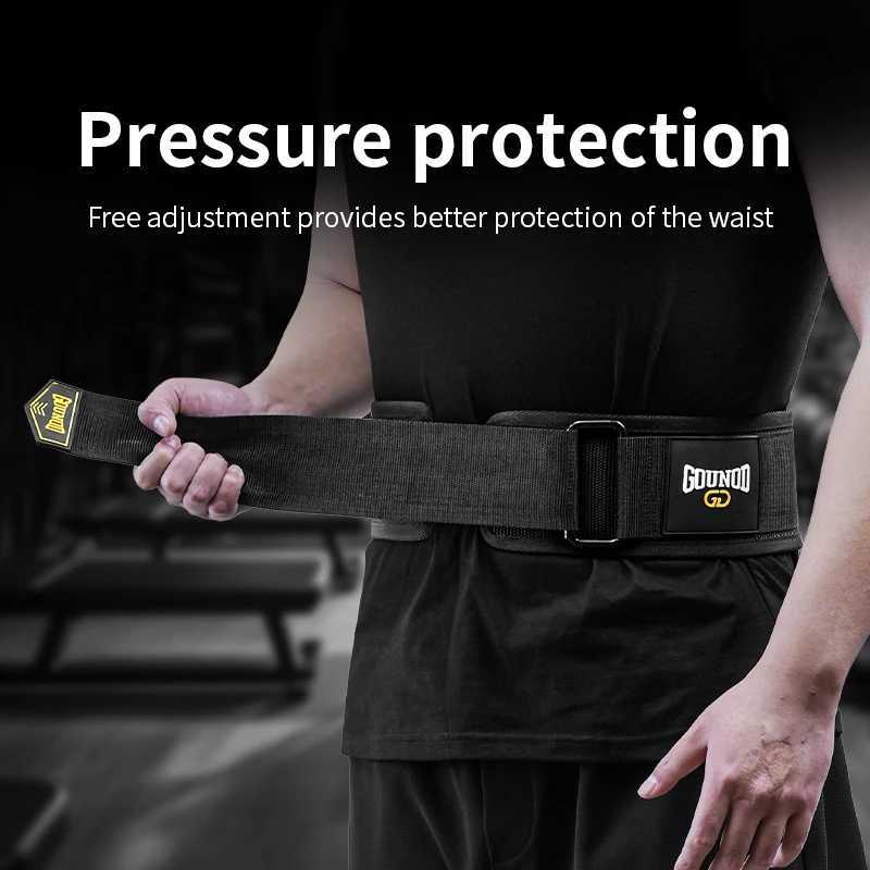 1Pc GOUNOD Gym Weightlifting Belt Adjustable Waist Back Support Squat Dumbbell Barbell Deadlifts Training Fitness Y251025
