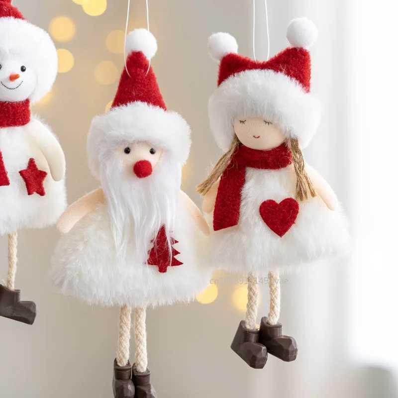 Christmas Tree Hanging Angel Doll Kids Toys New Year Ornaments Pendants 2025 Navidad Noel Home Decoration New Year Gifts 2026 C251024