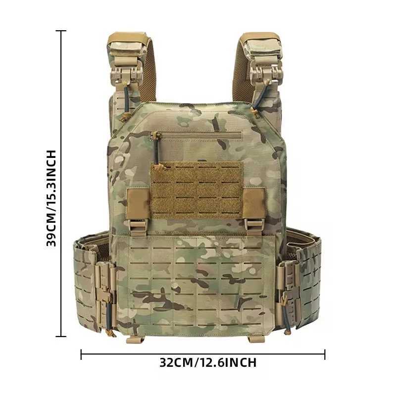 New combat vest 6094 quick detachab light laser cut tactical vest black gear to carry Protective plate Y251022