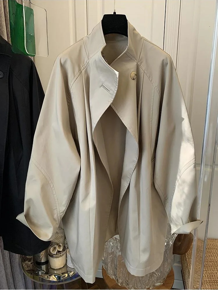 SuperAen Fashion Trench Coat Loose Fashion Medium and Long Top Womens Clothing 2025 Spring Coat 251013