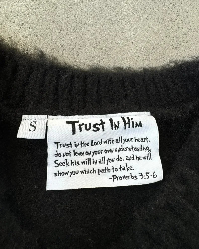 Y2k Harajuku Punk Loose casual sweater Gothic street Fashion Street couple crewneck knitwear Street hip Hop vintage pullover 251020