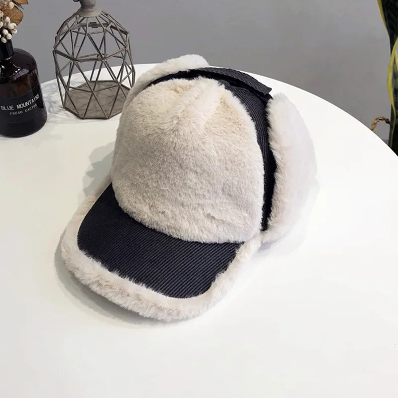 Bomber Hats Winter Men Women Warm Russian Furry Ushanka Hat with Earflap Baseball Cap Lamb Plush Ear Protection Casquette Cap 251023