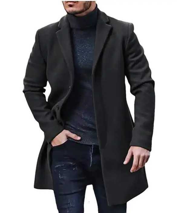 Mens Coat 2025 New Woolen Coat Trench CoatT251025