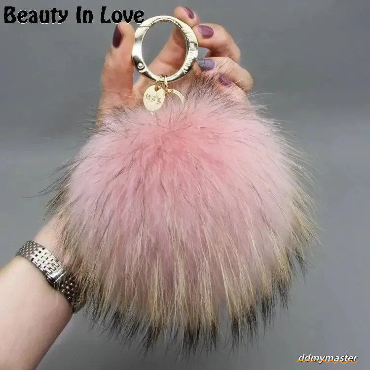 Animal Plush Keychain: 15Cm Soft Faux Fur Ball Pom Keychain With Metal Ring Pendant - Lightweight Accessory For Women Ddmymaster