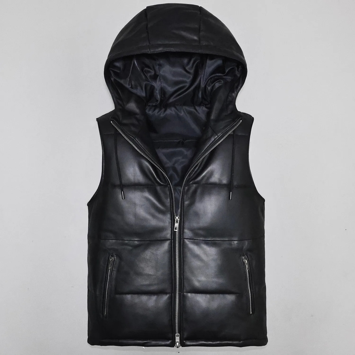 CC Shop Plus sizeWinter Soft Sheepskin vestClassic Natural leather jacketWarm Duck down cloth 251020