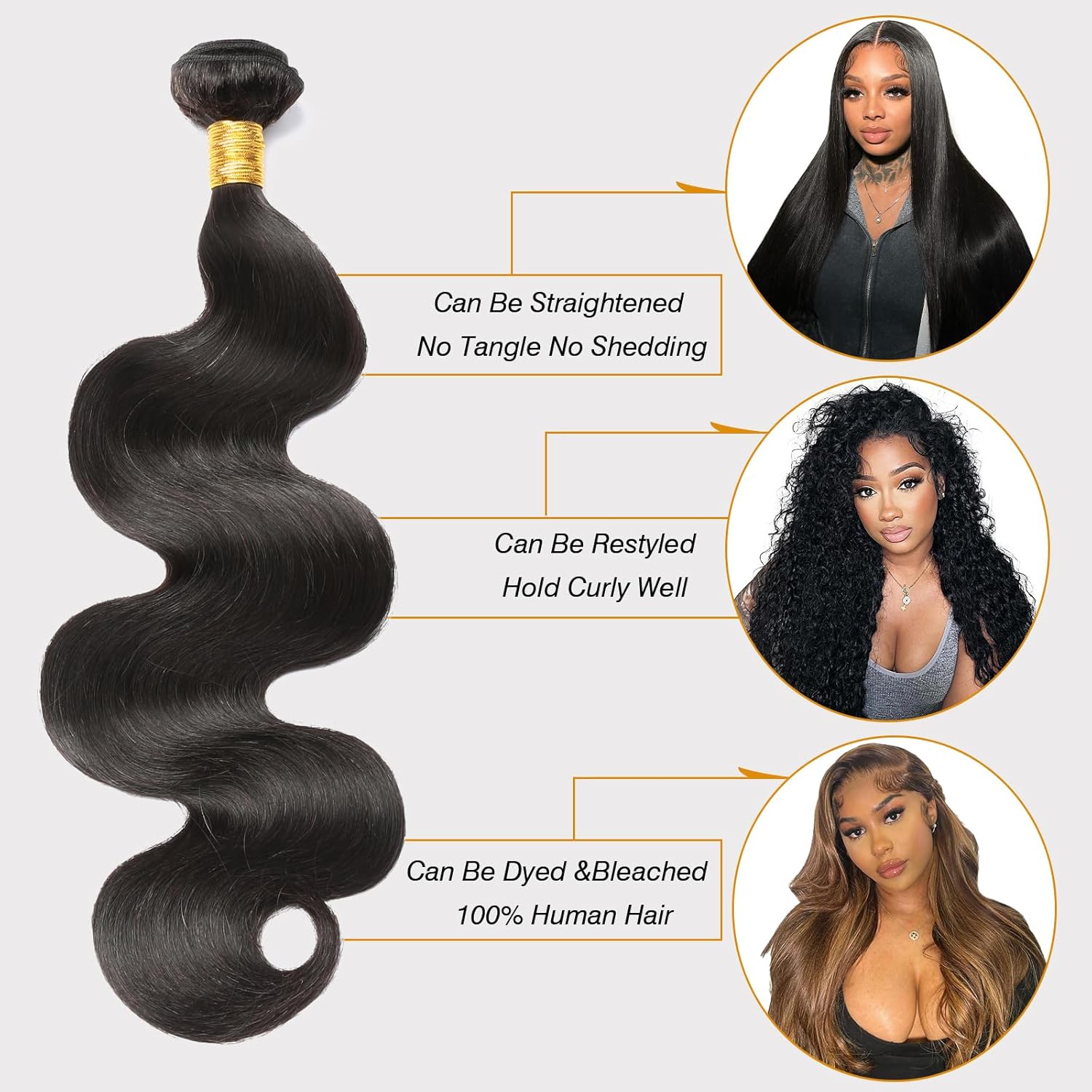 Human Hair Bundles 8-32 Inch Body Wave 100% Unprocessed Virgin Hair 1 Bundles Human Hair Extensions Quick Weave Natural Black