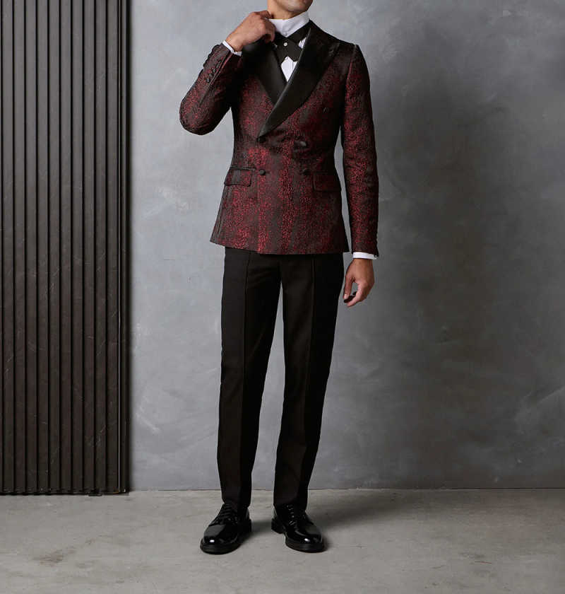 Glitter Men Suits Double Breasted Peaked Lapel Formal Jacket Blazer Slim Fit Evening Prom Wedding Party Tuxedos Custom Made