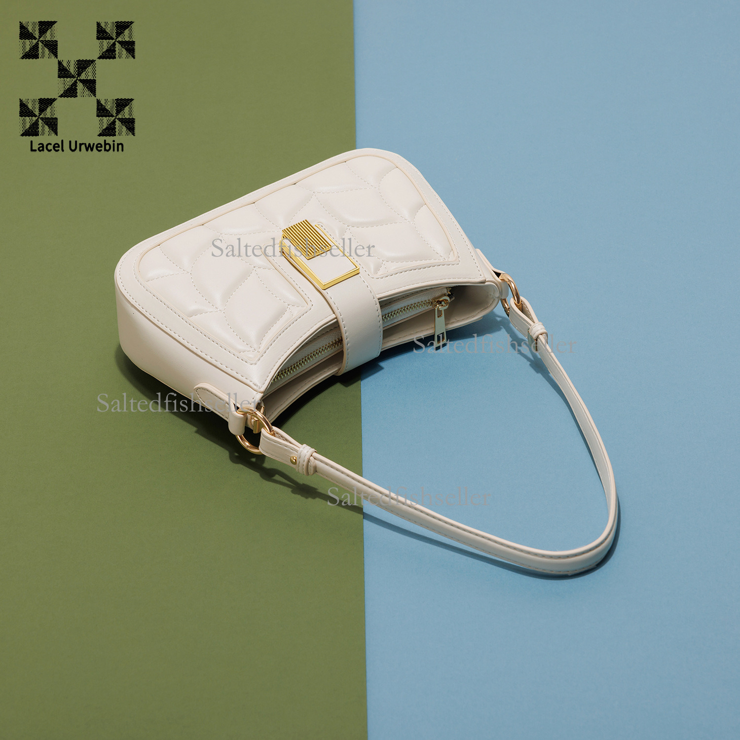 Lacel Urwebin Designer Luxury Crocodile Pattern Underarm Shoulder Bag Fashion New Style Niche High-end Commuting Mini Handbag Versatile Metal Crossbod