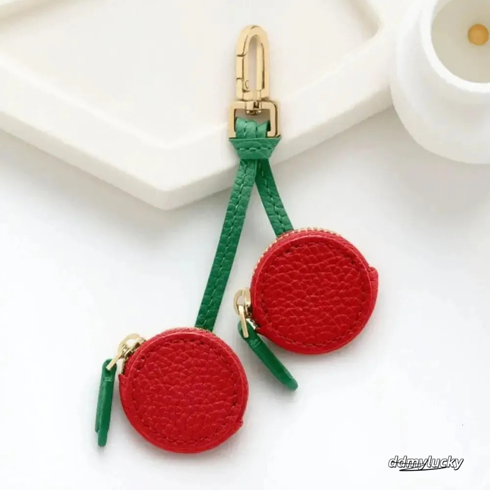Cute Fruit Shaped Coin Purse Charm, Mini Leather Wallet Pouch, Creative Bag Pendant Gift Ddmylucky