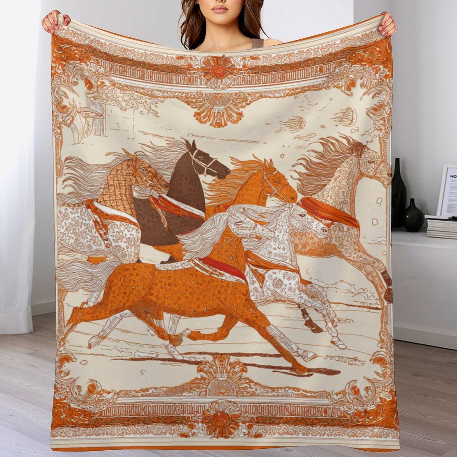 H Designer Horse blanket blanket throw cashmere vibration blanket copert Home Travel Throw Summer Air Conditioner Beach home bedding blankets throws H