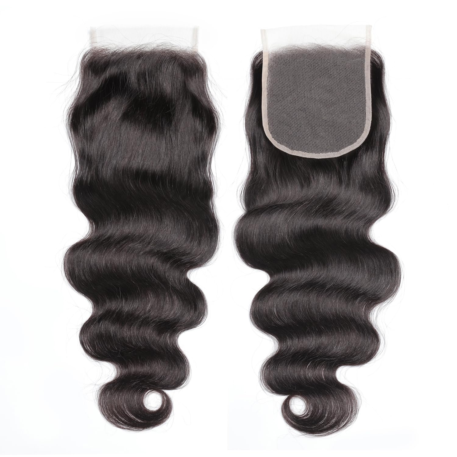 5x5 Lace Closure Body Wave Unprocessed Virgin Human Hair Free Part 10-20 Inch Natural Black Can Be Dyed Styled Glueless Wear