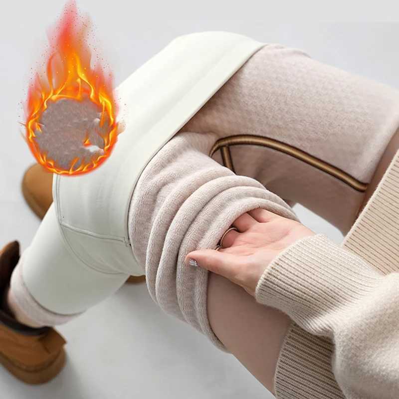 Winter Warm Thicken Plush Shark Pants Women High Waist Lambs Velvet Leggings Woman Seamless Fleece Thickened Thermal LeggingsT251025