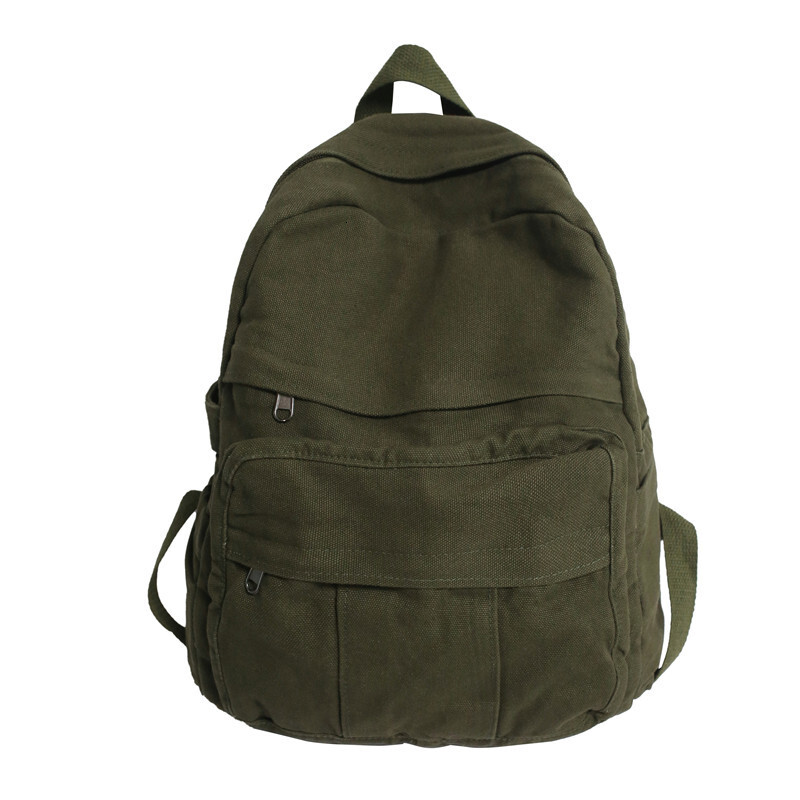 New high school retro designer backpack, retro washed canvas unisex backpack, old-fashioned student backpack