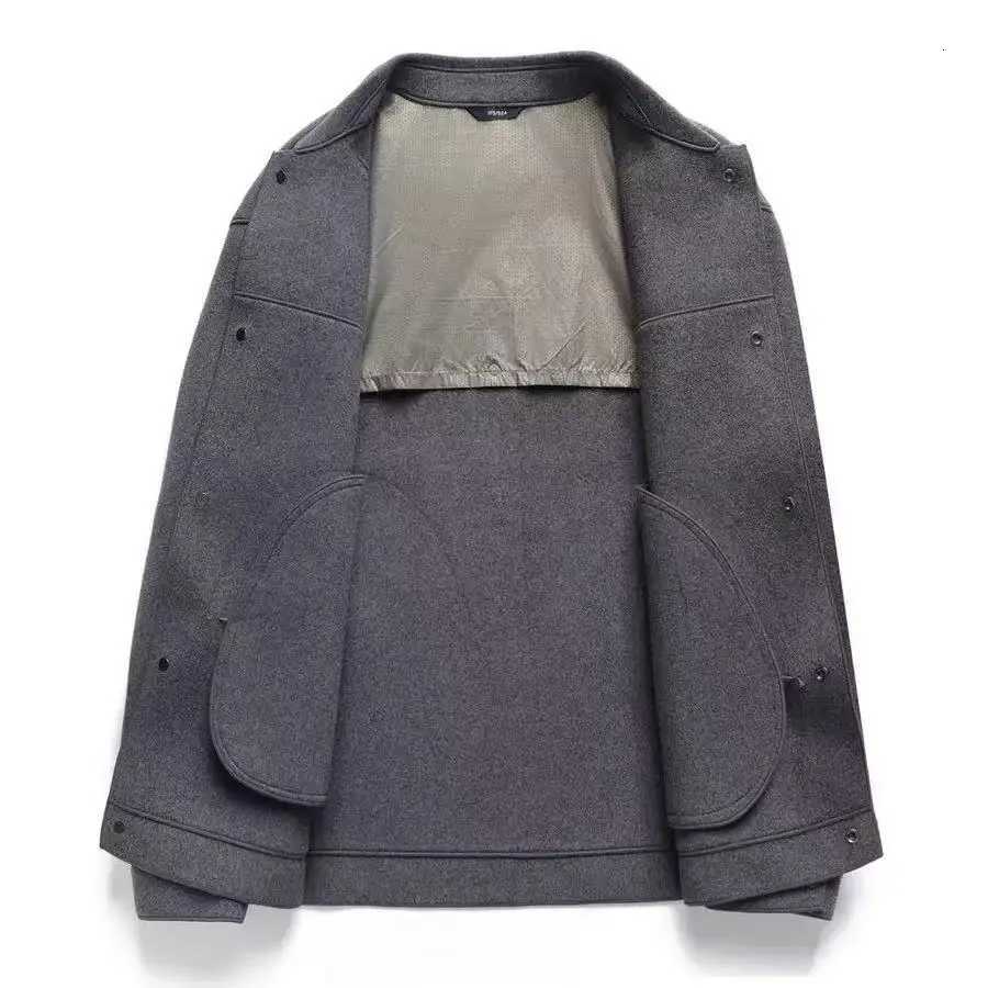 2025 AutumnWinter New Mens Double sided Intimate Coat Jacket with 70 Wool Content Thickened Warm Business Leisure CoatT251025